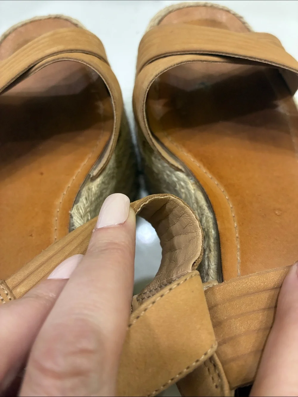 SCHUTZ Tan Espadrille Platform Wedge Sandals 6
